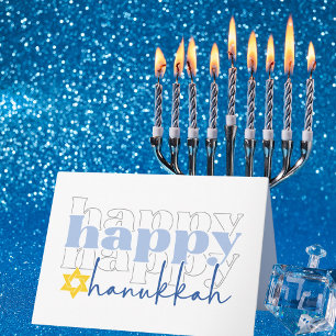 Happy Hanukkah Stylish Holiday Card