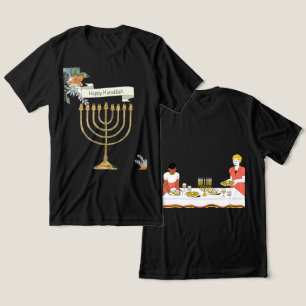 Happy Hanukkah T-Shirt Tri-Blend Shirt