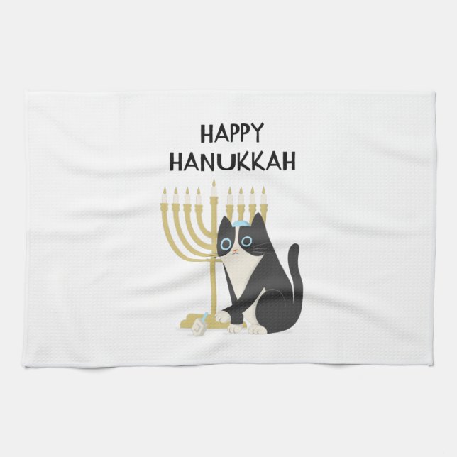 HAPPY HANUKKAH TEA TOWEL (Horizontal)