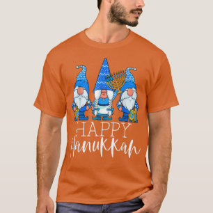 Happy Hanukkah Three Gnomes Jewish Gnome Lover Cha T-Shirt