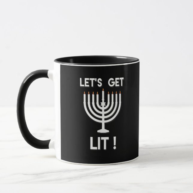 Happy Hanukkah Tis The Season Get Mug (Left)