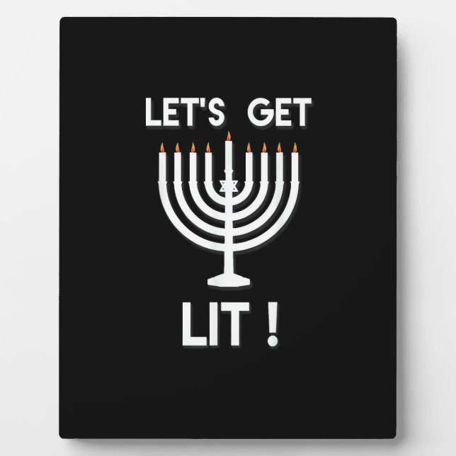 Happy Hanukkah Tis The Season Get Plaque (Front)