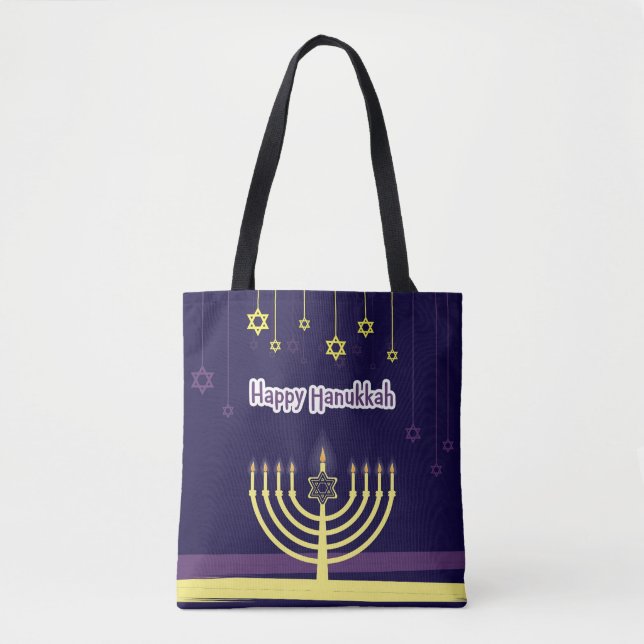 Happy Hanukkah Tote Bag (Front)