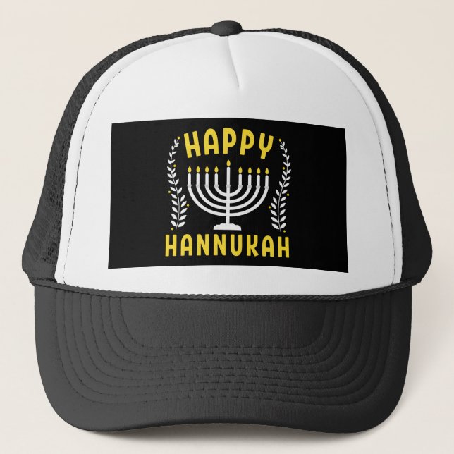 Happy Hanukkah Trucker Hat (Front)