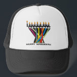 Happy Hanukkah Trucker Hat<br><div class="desc">Customise it with your own design,  or any of ours.</div>