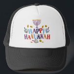 Happy Hanukkah Trucker Hat<br><div class="desc">Customise it with your own design,  or any of ours.</div>