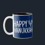 Happy Hanukkah Two-Tone Coffee Mug<br><div class="desc">Happy Hanukkah</div>