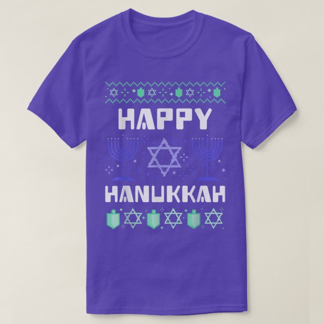 Happy Hanukkah Ugly Sweater Pyjamas For Seasonal H (Design Front)