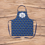 Happy Hanukkah Watercolor Stars Of David Apron<br><div class="desc">Watercolor Hand-painted by Kredas.
Quality Hanukkah aprons for you to customise with your special holiday message.</div>