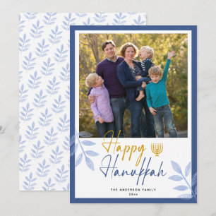 Happy Hanukkah White Photo Holiday