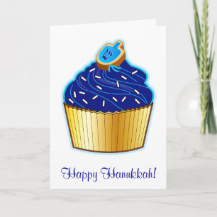 Happy Hanukkah with Cupcake and Cookie Holiday Card