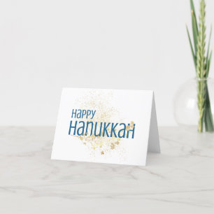 Happy Hanukkah (with Gold Foliage) Thank You Card