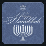 Happy Hanukkah with Menorah Sticker<br><div class="desc"></div>