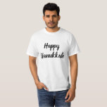 Happy Hanukkah with simple cursive T-Shirt<br><div class="desc">Happy Hanukkah is simply said in stylish,  elegant script.</div>