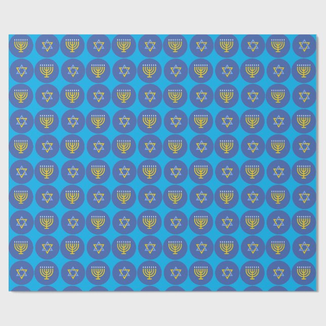 Happy Hanukkah Wrapping Paper (Flat)