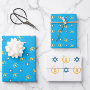 Happy Hanukkah Wrapping Paper Sheet