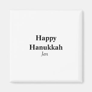 Happy Hanukkah your name text image editable Magnet