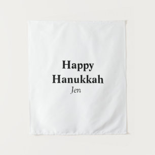 Happy Hanukkah your name text image editable Tapestry