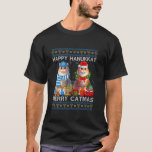 Happy Hanukkat Merry Catmas Ugly Christmas Chanuka T-Shirt<br><div class="desc">Happy Hanukkat Merry Catmas Ugly Christmas Chanukah Sweater</div>