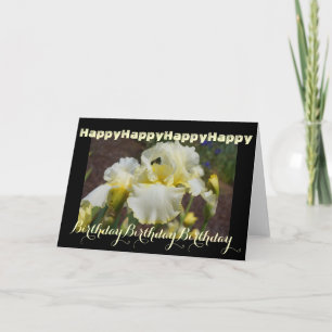 Happy Happy Birthday Cards Iris Flowers Unique