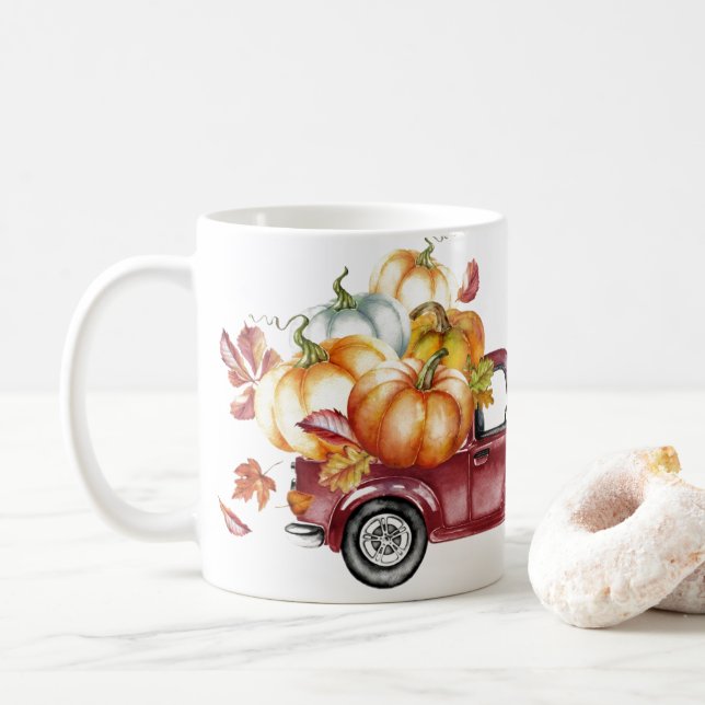Happy Harvest Watercolor Coffee Mug (With Donut)