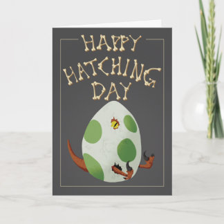 Happy Hatching Day - Dinosaur Birthday Card