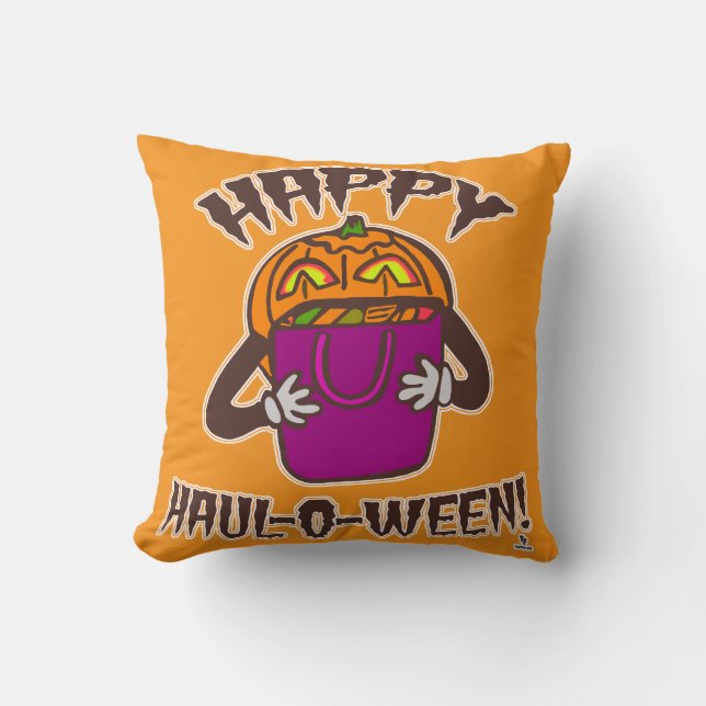 Happy Haul-o-ween Fun Love Shopping Halloween  Cushion (Front)