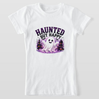 🎃 Happy Haunted Ghost Halloween Saying 👻 T-Shirt