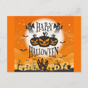 Happy Haunted Halloween Postcard