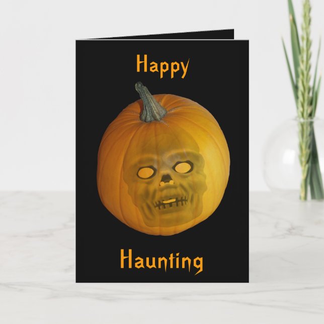 Happy Haunting Greeting Card (Front)
