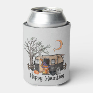 Happy Haunting Halloween Camper Spooky Witch Can Cooler