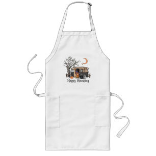 Happy Haunting   Halloween Camper   Spooky Witch Long Apron