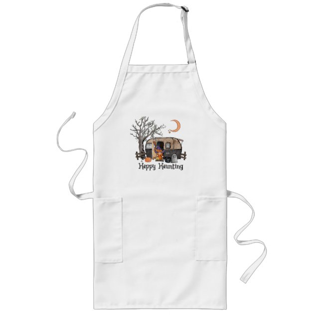 Happy Haunting | Halloween Camper | Spooky Witch Long Apron (Front)