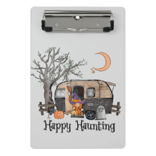 Happy Haunting   Halloween Camper   Spooky Witch Mini Clipboard