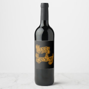 Happy Haunting!   Halloween Wine Label