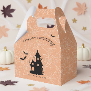 Happy Haunting Haunted House & Bats ID1329 Favour Box