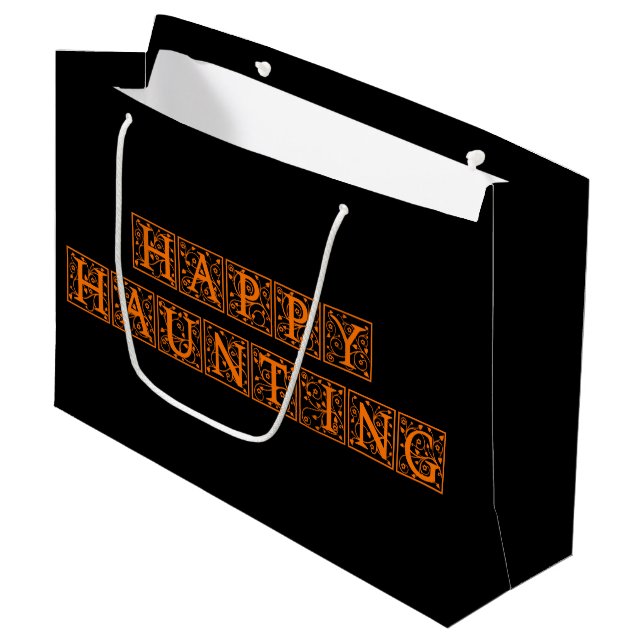 Happy Haunting Large Gift Bag (Front Angled)