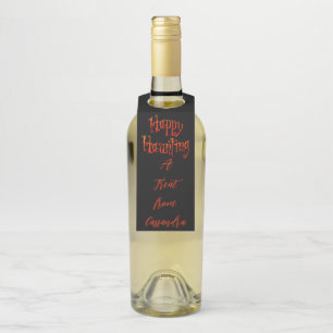 Happy Haunting Personalised Bottle Tag