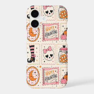 Happy Haunting Pink Skull Stamp Case