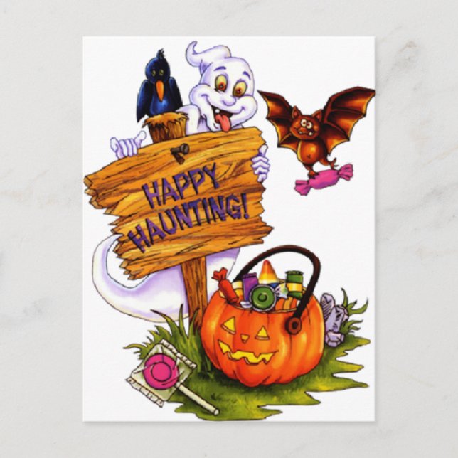 Happy Haunting Postcard (Front)