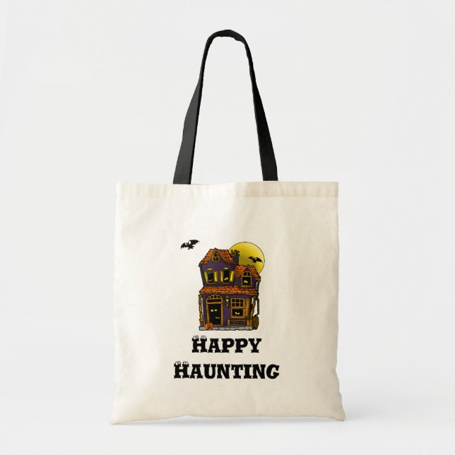 Happy Haunting Trick or Treat Canvas Tote Bag (Front)
