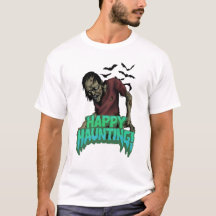 Happy Haunting Zombie Halloween Spooky Tshirt 
