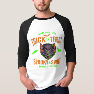 Happy Hauntings Trick or Treat Halloween Bats T-Shirt