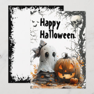 Happy Haunts — Customisable Halloween Holiday Card