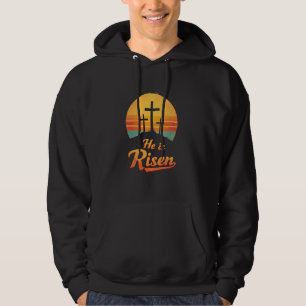 Happy He Is Risen Crosses Hoodie