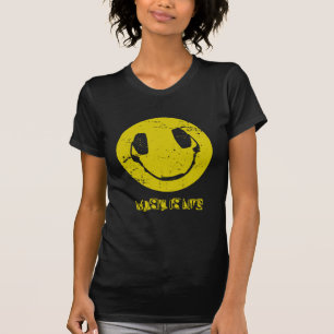 Happy Headphone - Music is Life - Distressed T-Shirt