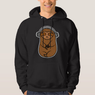 Happy Headphones Sloth Hoodie