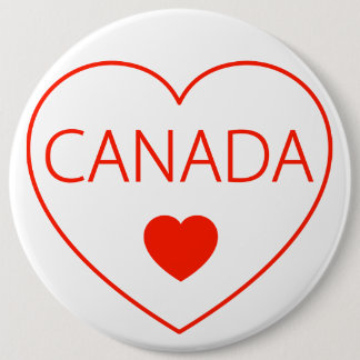 Happy Heart  Canada 6 Cm Round Badge