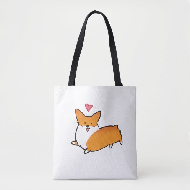 Happy Heart Corgi Bag (Customisable) (Front)