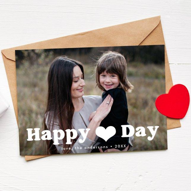 Happy Heart Day Photo Valentine's Day Holiday Card (Creator Uploaded)